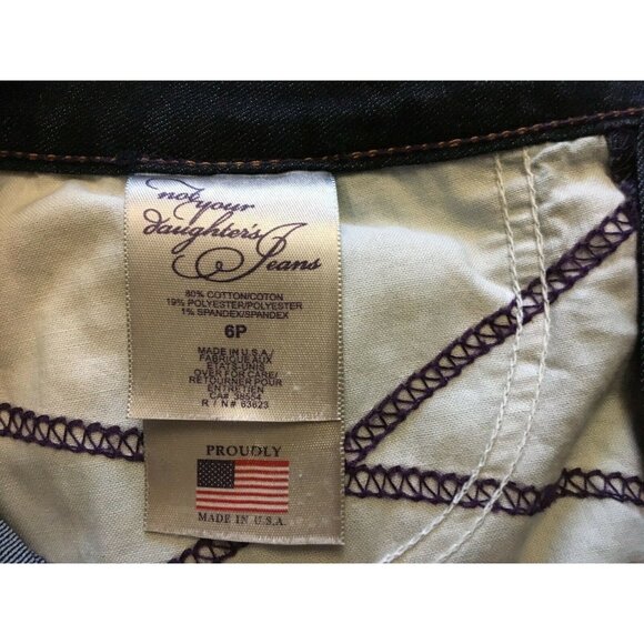 NYDJ Women Jeans Bootcut Lift Tuck Dark Wash Stretchy Mid Rise Made USA Size 6P - Picture 5 of 8